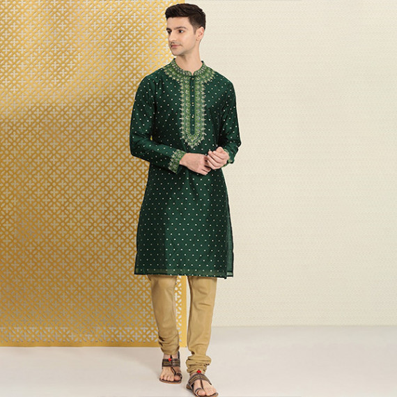 https://www.trendingfits.com/products/men-green-gold-toned-ethnic-motifs-embroidered-thread-work-jashn-kurta