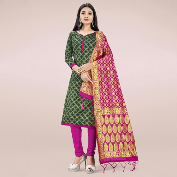 https://www.trendingfits.com/products/green-pink-unstitched-dress-material