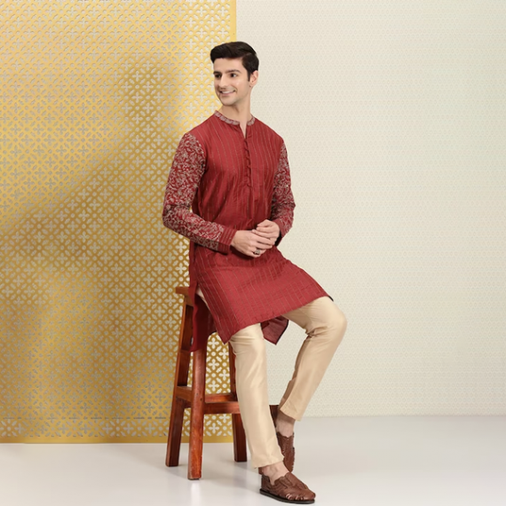 https://www.trendingfits.com/products/men-red-gold-toned-ethnic-motifs-printed-thread-work-kurta