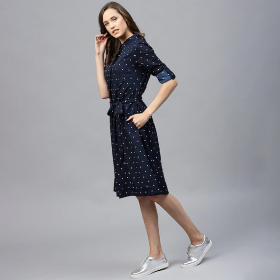 https://www.trendingfits.com/products/navy-blue-polka-dots-printed-shirt-dress