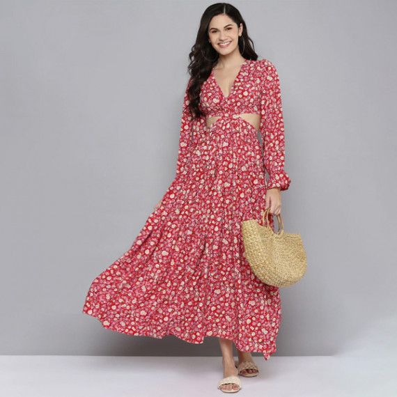 https://www.trendingfits.com/products/red-beige-floral-waist-cut-out-maxi-dress