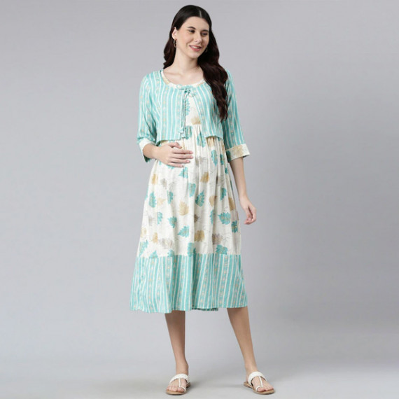 https://www.trendingfits.com/products/women-off-white-green-floral-maternity-a-line-midi-dress